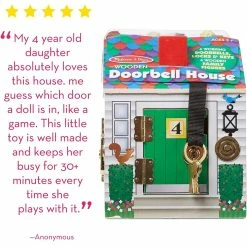 Best Sale 😉 MELISSA AND DOUG WOODEN DOORBELL HOUSE ✔️ -SCHYLLING Shop melissa and doug wooden doorbell house 7